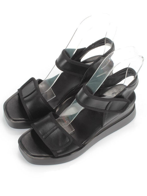 08-PEG248-2 BLACK Босоножки женские (натуральная кожа)