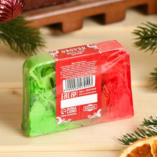 УЦЕНКА Мыло СПА - уход для бани и сауны С Новым годом яблоко, Добропаровъ 80 гр  фото 3