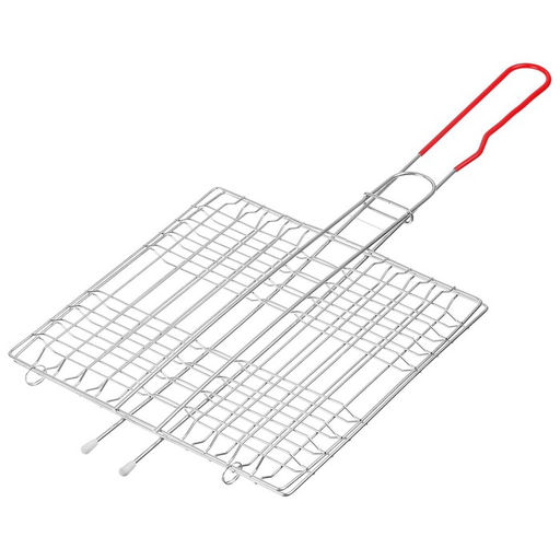 Решётка-гриль Maclay, универсальная, хромированная сталь, 46x21 см, рабочая поверхность 21x21 см  фото 4