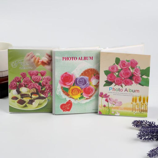 Цена за 12 шт. Фотоальбом на 36 фото 10×15 см «Букет цветов», 16×12 см, МИКС