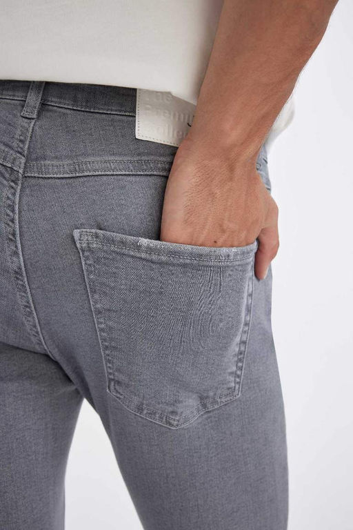 Джинсовые брюки скинни, комфортной посадки, плотного, свободного кроя, с нормальной талией, очень узкие брюки - Defacto фото 8