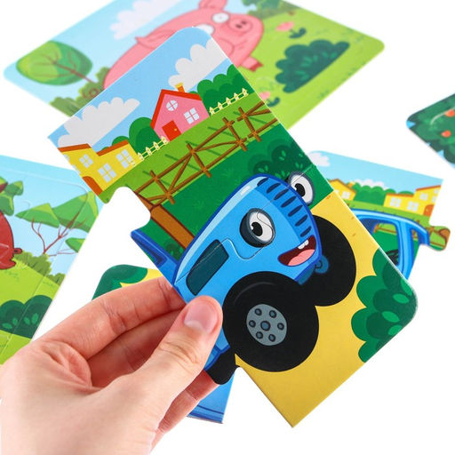 Набор пазлов 4 в 1 Синий трактор на ферме  фото 7