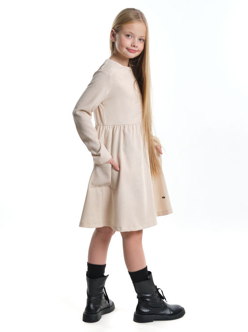 Платье для девочки нарядная одежда школа UD 7373 кремовый - Mini maxi фото 3