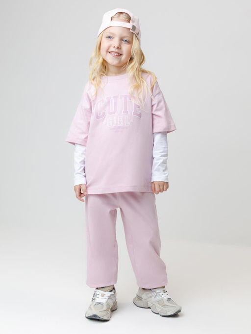 Сиреневый 3206 к645 фуфайка (футболка) для дев Crockid