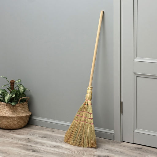 Метла 3-х прошивная «Сорго», усиленная, 450 г, 120 см, нить