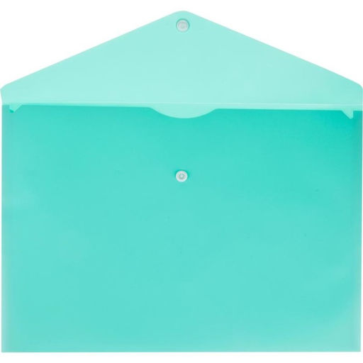 Цена за 10 шт. Папка-конверт на кнопке А4, 180 мкм, Calligrata Pastel, полупрозрачная, светло-мятный