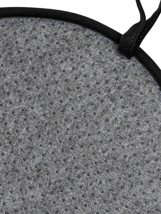 Подушка на стул D35 чёрный флис