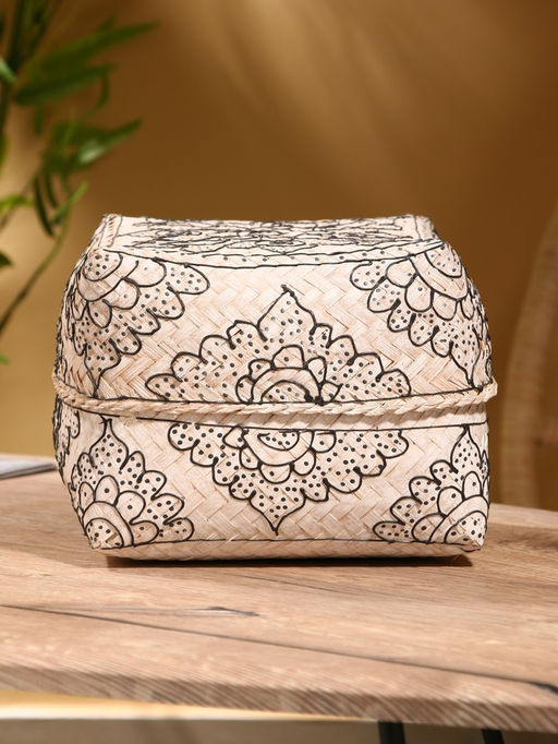 Корзинка плетёная «Бонтанг», 19×19×14 см, бамбук, светлая