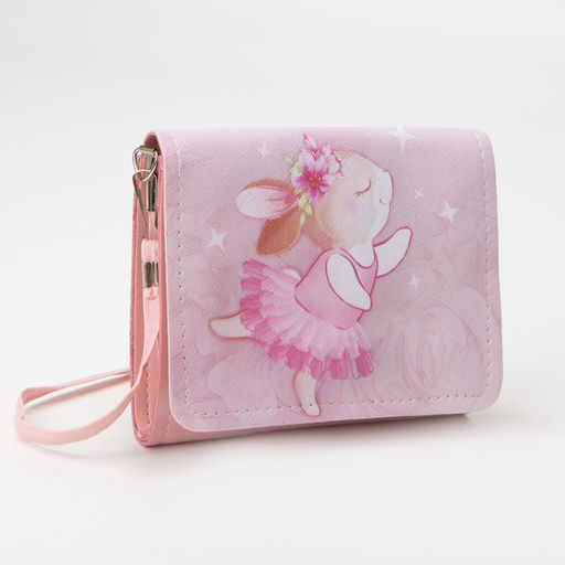 Сумка детская для девочки Зайка балерина, на клапане, розовая, 15?4?12 см - NAZAMOK KIDS фото 2