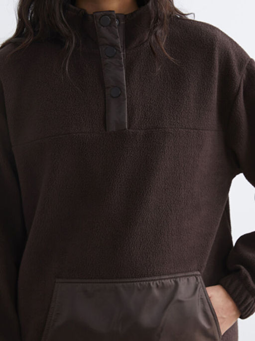 Dik Yaka Kad?n Polar Sweatshirt