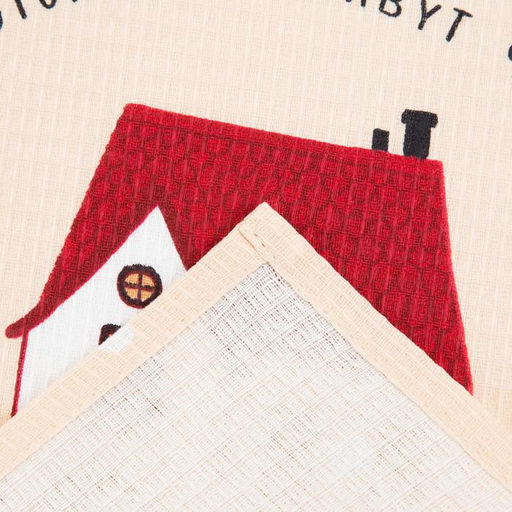 Набор кухонных полотенец Доляна Дом там где сердце 35х60см-4шт, 100% хлопок  фото 8