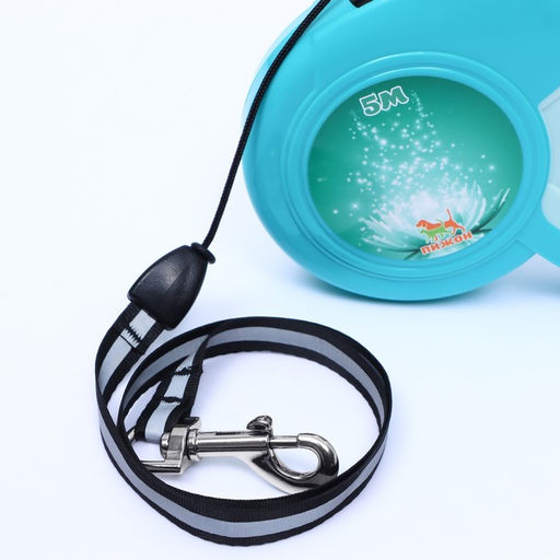 Рулетка Пижон с прорезиненной ручкой, 5 м, до 25 кг, трос, бирюзово-зелёная  фото 2