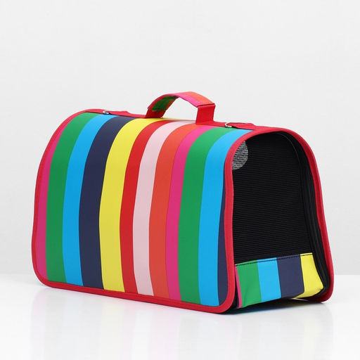 Сумка-переноска каркасная Радуга, размер М, 40 х 21 х 27 см - Пижон фото 3