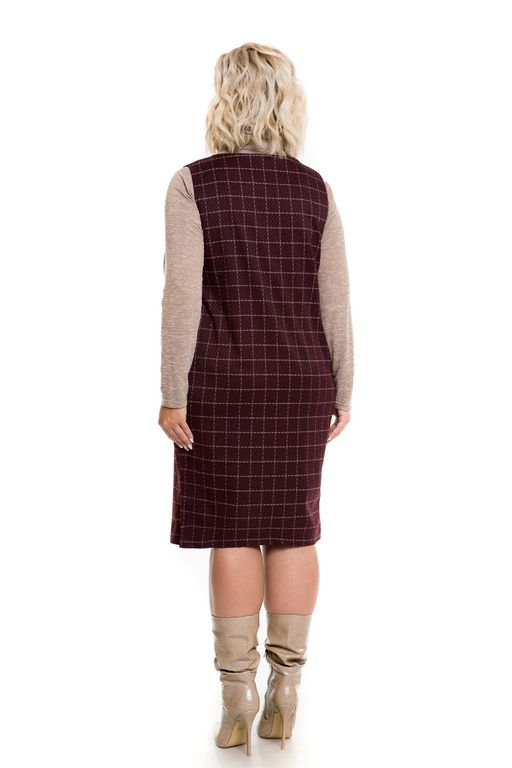 Сарафан 1183 бордовая клетка - Novita фото 5