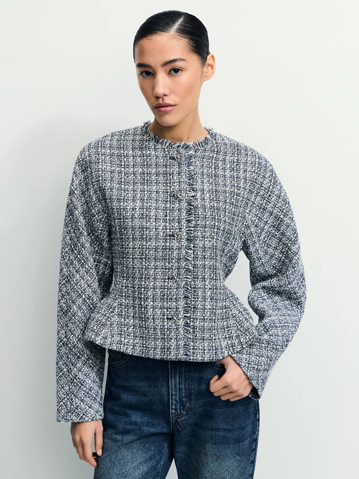 Твидовый жакет в клетку / Zarina