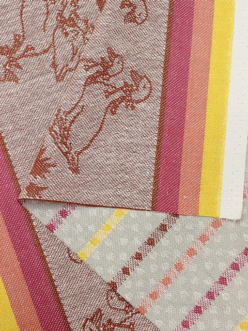 Холст полотенечный жаккард Датский гусь цв.коричневый, ш.0.5м, лен-30%, хл-70%, 210гр/м.кв - Купава фото 4