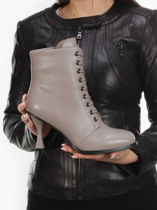 04-E29W-15HK BEIGE Ботинки зимние женские (натуральная кожа, натуральный мех) - Фабричный китай фото 4