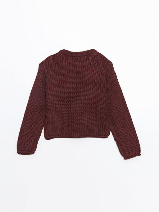 Bisiklet Yaka K?z ?ocuk Triko Kazak - Waikiki фото 3