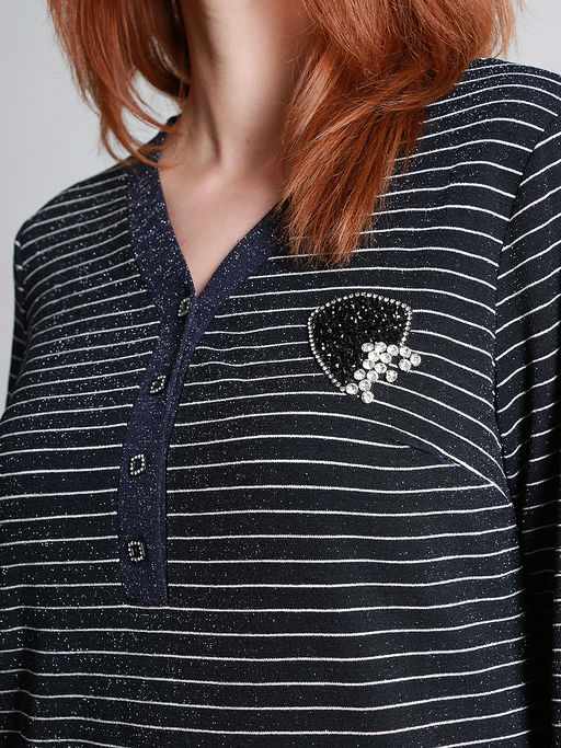 Платье в горизонтальную полоску - Almond фото 5