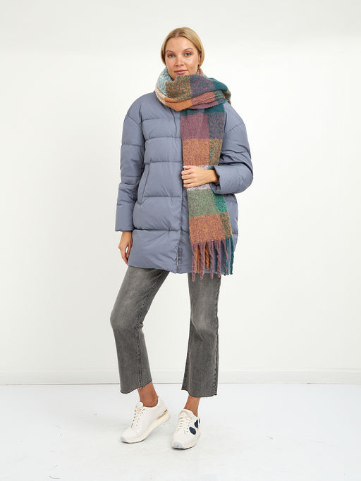 Пуховик женский с капюшоном, нап-ль:пух, перо - Glenfield фото 15