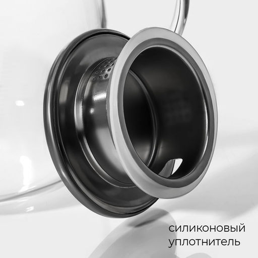 Кувшин для воды Magistro «Стиль», 1.6 л, 18×14×17 см, с крышкой, стекло, прозрачный