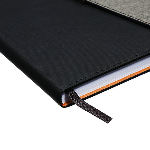 Ежедневник недатированный А5, 140 листов, искусственная кожа, «Стиль», чёрный