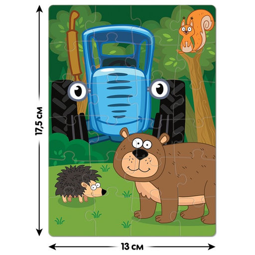 Пазл В лесу, Синий трактор, 24 элемента  фото 2