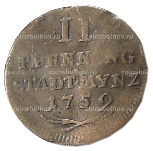 2 пфеннига 1759 года Германские государства  Аусбург