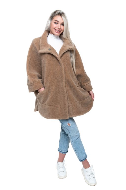ПОНЧО WOOL CAMEL цвет Кемел (р. 40-58)