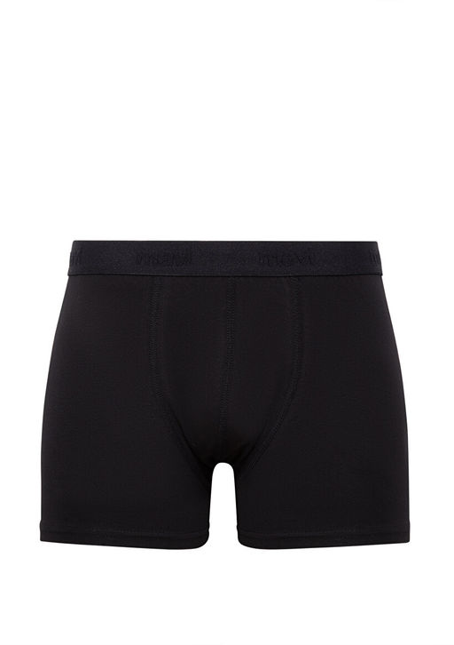 3lu Siyah Basic Boxer Seti - Mavi фото 2