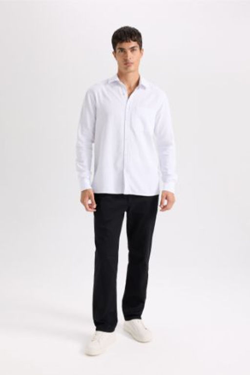 Regular Fit Normal Kesim Yazl?k Duz Paca Chino Kanvas Pantolon