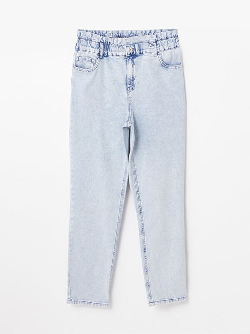 Beli Lastikli Slim Fit Kad?n Jean Pantolon