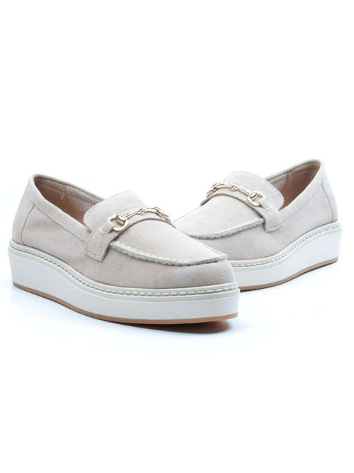 03-5062-5 BEIGE Лоферы женские (натуральная замша) - No name фото 13