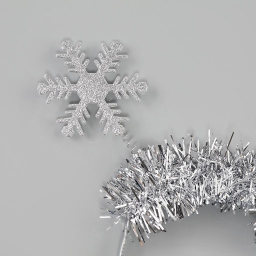 Карнавальный костюм новогодний «Снежинка», платье, ободок, рост 116-122 см