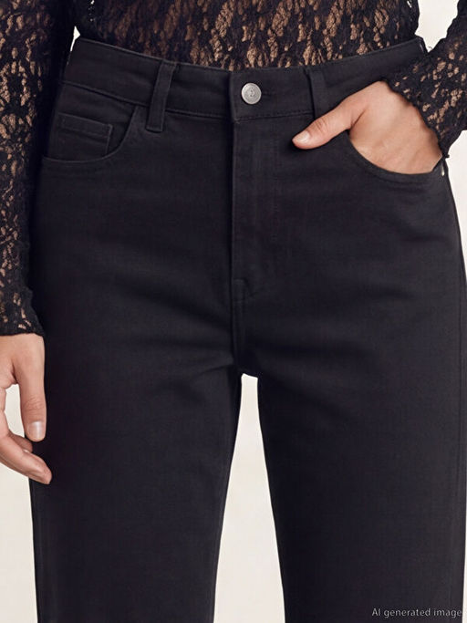 Straight Fit Kad?n Jean Pantolon