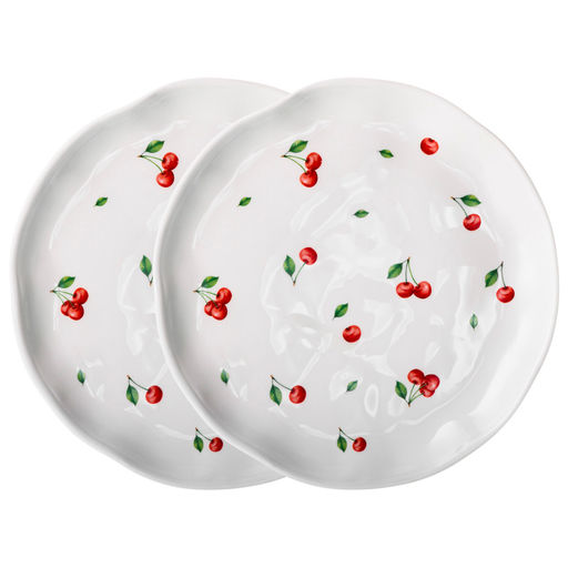 НАБОР ТАРЕЛОК ЗАКУСОЧНЫХ LEFARD CHERRY 2 ШТ. 21*21,5*2,5 СМ фото 2
