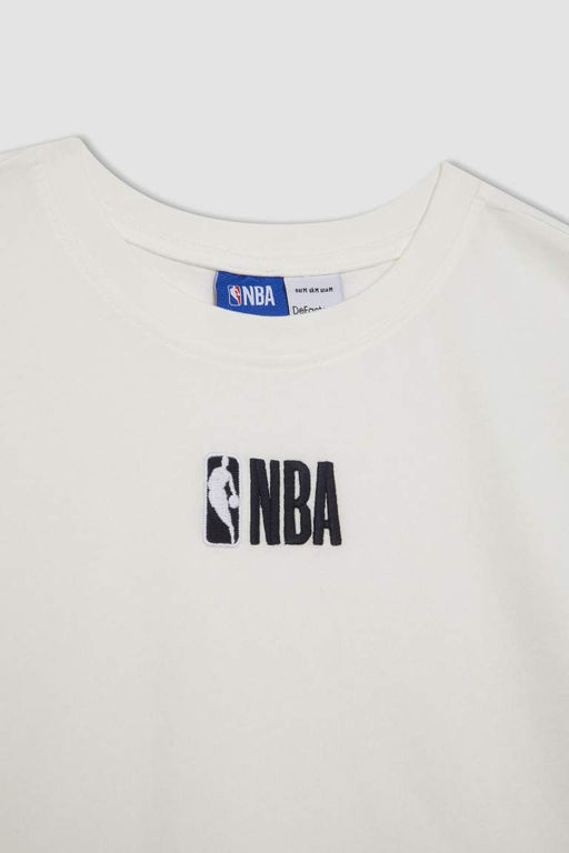 DeFactoFit Футболка Oversize с круглым вырезом и короткими рукавами NBA Wordmark  фото 8