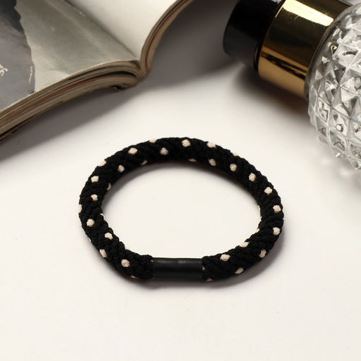 Цена за 10 шт. Резинка для волос «Спорт люкс», плетение пятнышки, 5 см, МИКС