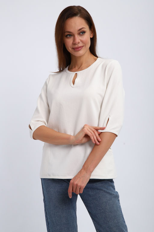 Кофта женская из футера 2-н Анфиса белый