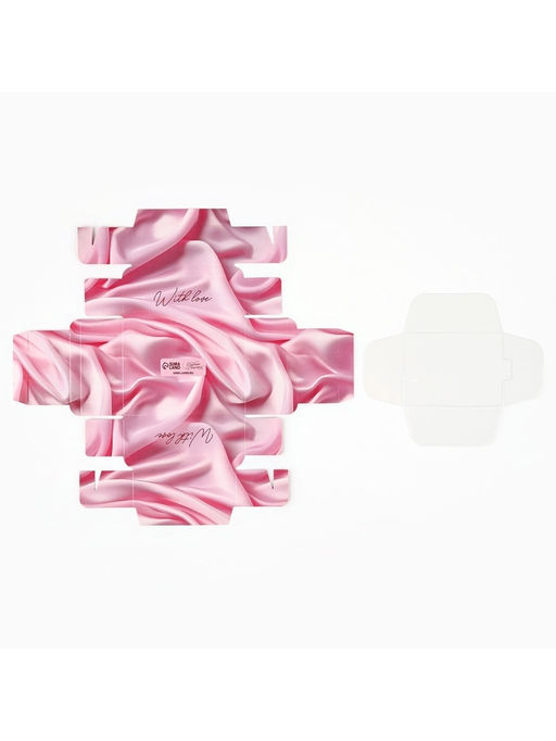 Цена за 5 шт. Коробка складная с пластиковой крышкой «С любовью», 11.5×9×4 см