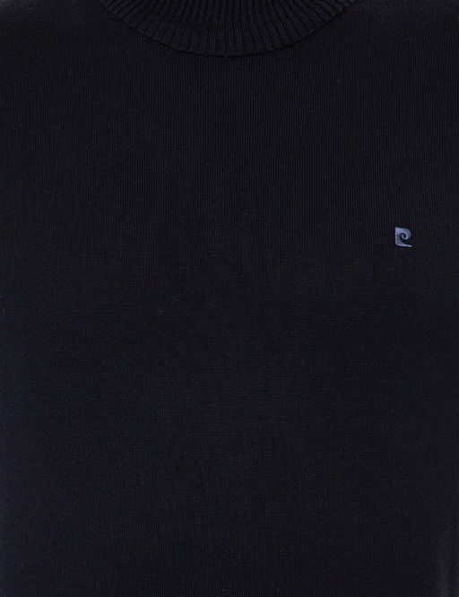 Lacivert Slim Fit Yar_m Bal_k__ Yaka Basic Triko Kazak