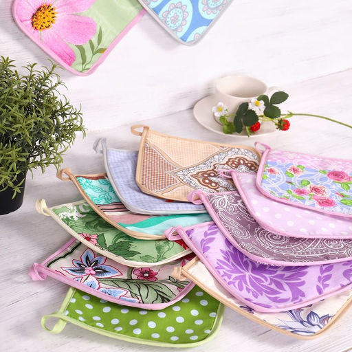 Цена за 5 шт. Прихватка 18×18 см, бязь 140 г/м², 100% хлопок, МИКС