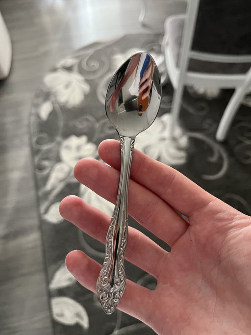 Упаковка 12шт. / Ложка чайная М-15 Славянка ЛЧ-М15 г.Павлово /ПЗХМ/  фото 3