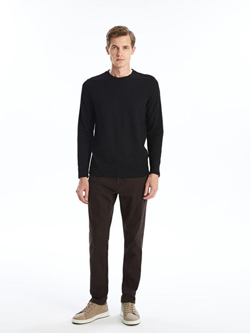 Bisiklet Yaka Uzun Kollu Erkek Ti??rt - Waikiki фото 2