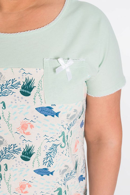 Сорочка М320184е Молочный - Елена фото 5