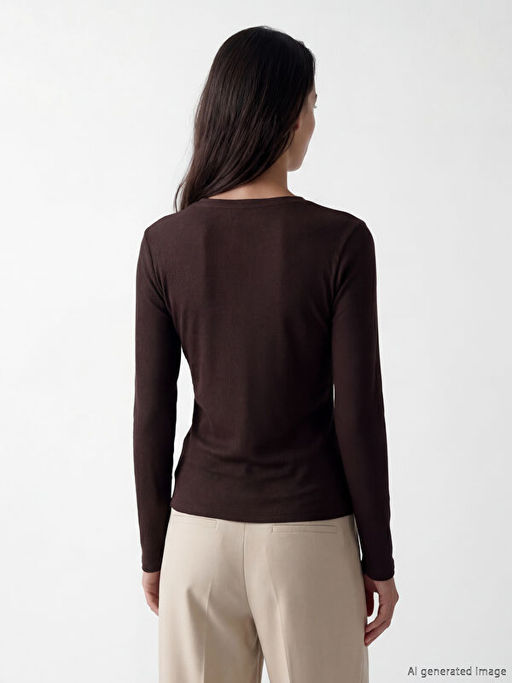 Bisiklet Yaka F?rf?rl? Bluz