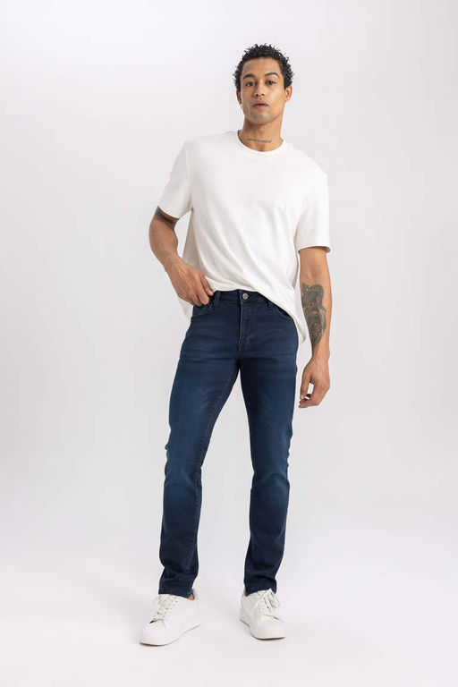 Pedro Slim Fit Джинсовые брюки узкого кроя с нормальной талией и узкими штанинами - Defacto фото 4