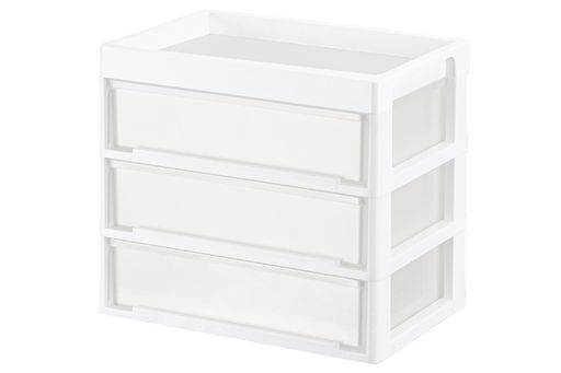 Органайзер для мелочей 3 ящика 25,8*17,8*22,5 см белый/перламутр (модель 340306) - Elan gallery фото 6