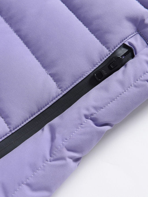 Куртка женская стёганая с капюшоном с графеновой подкладкой сиреневого цвета 9624_1Sn