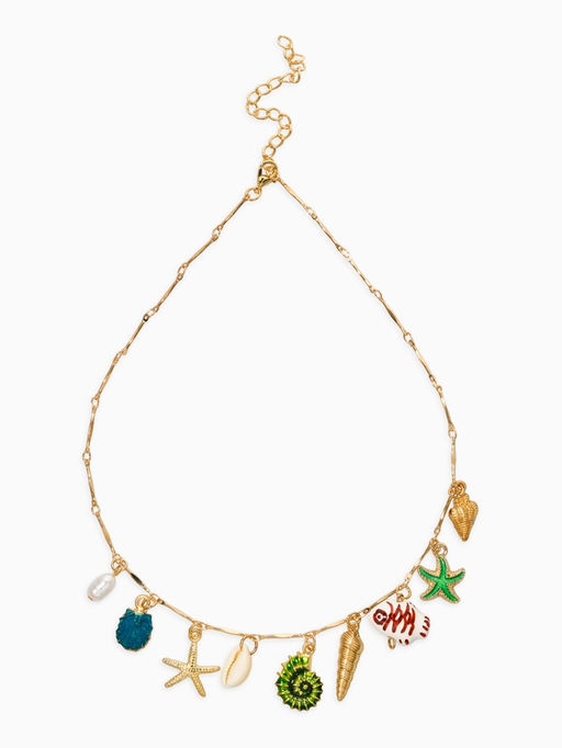 Колье «Морской мир», L=40 см, цветное в золоте